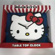 Hello Kitty Face Table Top Clock Licensed By Sanrio Battery Operated
