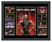 WWE SETH ROLLINS SIGNED LIMITED EDITION FRAMED MEMORABILIA