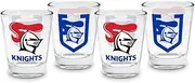 Newcastle Knights NRL Team Logo 50ml Shot Glasses Bar Set of 4