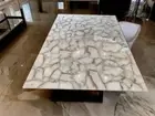 White Agate Dining Table Top, White Agate Vanity Top, Natural Handmade Decor