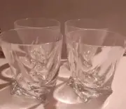 NEW Mikasa Crystal Motion Double Old Fashioned Whiskey Glasses Set of 4 Barware
