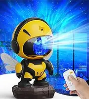 Bee Astronaut Star Projector, New Astronaut Star Projector, LED Ceiling Bee Nebula Night Light for Children with Remote Timer, Adjustable Flowing Projector