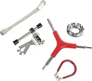 Toyvian 1 Set Y Type Bike Wrench Tool Kit with Tire Lever Chain Splitter Way Key for Bicycle Repair and Maintenance Durable and Compact Cycling Tools