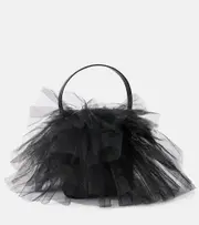 [Simone Rocha] Simone Rocha Frilly Tutu Mini canvas shoulder bag One Size black