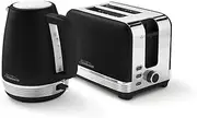 Sunbeam The Chic Collection Stainless Steel Kettle and Toaster Breakfast Pack, Black