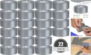 22 Pack Silver Duct Tape Bulk, 2 inch X 660 2 inch x 30 Yards-22 rolls Grey