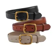 Classic Leather Belts for Women, Joyreap Genuine Leather Womens Belts with Gold Buckle