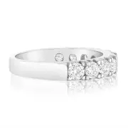 Luminesce Lab Grown 1.5 Carat Diamond Eternity Ring in Sterling Silver, N