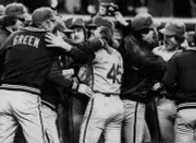 Tug McGraw Philadelphia Phillies celebrates 1970s Baseball Old Photo
