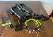 Steppers, Mini Stepper with Resistance Bands, Stair Stepper Cardio Home Exercise