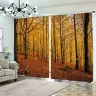 Red Apricots In Autumn 3D Blockout Photo Print Curtain Fabric Curtains Window