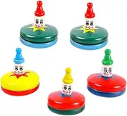 SUPVOX Small Wooden Gyro Toy Manual Gyroscope for Boys and Girls Decompression Fidget Toy Interactive Gyro for Children
