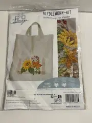 Sunflower Needlework Canvas Tote Bag Kit NEW