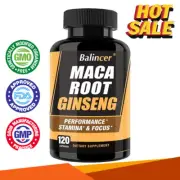 Maca With Ginseng Capsules - Maintains Mental Clarity,Boost Energy & Endurance
