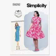 Elegant Mandarin Dress Kit - Code 9292, Sizes 6-14, White
