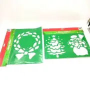 Stencils Christmas Tree Snowman Winter Holiday Wreath Midwestern Home Products