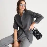 NWT J. CREW Leighton Blazer Jacket Double Faced Wool Charcoal Gray 2