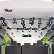 LITTLEMOLE Vehicle Fishing Rod Holder, 6 Rod Capacity, Heavy Duty Adjustable 34-57 Inch, Car Fishing Pole Roof Rack for Trucks SUVs Wagons Vans, (LM51SP)