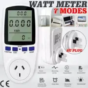 AU 240V Power Watt Meter Energy Monitor Consumption Electricity Usage Equipment