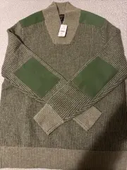 Brooks Brothers Men 100% Lambswool Color Green With Pads Size Medium 178$ NWT
