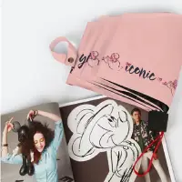 在飛比找momo購物網優惠-【Disney 迪士尼】米奇米妮抗UV黑膠晴雨摺傘(俏麗米妮