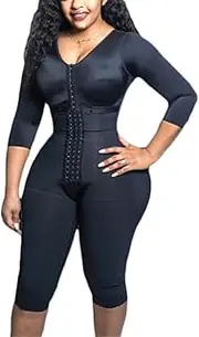 Full Body Support Arm Compression Shrink Waist with Built in Bra Corset Slimming Sheath Woman Flat Belly Post