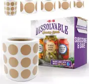 Dissolvable Canning Labels for Jars – 200 Kraft Dissolvable Mason Jar Labels - D