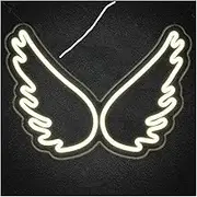 Sign Lamp Angel Wings Neon LED Light Dimmable USB Powered for Home Bedroom Children's Room Party Wall Decor 36cmx26.6cm
