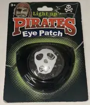 Light-Up PIRATE New NOS Eye Patch Skull LED Light Dress Up Costume Sealed NEW