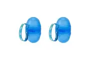 2x Chicco Nursing Double Compartment Baby Soother Storage Container 0m+ Blue