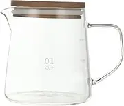 MAGICLULU 1 PC Transparent Glass Kettle with Lid Borosilicate Coffee Pot for Tea Easy Pour Beak Scale Design for Accurate Serving for Home Entertaining