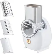Cheese Grater Electric,Electric Cheese Grater Shredder Type-C Charging One-Touch Control Cordless Rotary Automatic Electric Slicer Shredder with 3 Free Attachments for Vegetables Cheeses Carrots