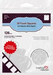 5 Pack Scrapbook Adhesives 3D Self-Adhesive Foam Squares 126/Pkg-White,.5"X.5" 0