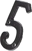 HOMSFOU 1 Set Cast Iron Number for Mailbox Decorative House Address Sign Modern Design for Outdoor Use Durable and Versatile Number for Doors Apartments Hotels and Business Places