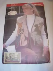 WOMENS BUTTERICK 5289 SEWING PATTERN CAT KITTEN VEST APPLIQUE SIZE 8-22