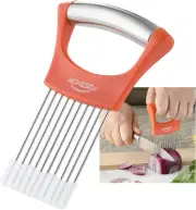 MONGSEW Stainless Steel Onion Slicer with Protective Cover - Dishwasher Safe New