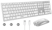 seenda Bluetooth Keyboard and Mouse for Mac Multi-Device Rechargeable Keyboar...