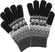 [LIFKOME] 1 Pair Knitted Touch Screen Gloves Biking Gloves Thick Winter Gloves Working Touchscreen Gloves Hand Warmers Gloves Bicycle Gloves Unisex Winter Gloves Men and Women Acrylic Riding