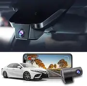FITCAMX Dual Dash Cam 4K Suitable for Toyota Camry 2021 2022 2023 2024 LE L XLE SE XSE TRD, OEM Factory Look, 2160P Front and Rear 1080P HD Video, Loop Recording WiFi, G-Sensor, Easy to Use,128GB Card