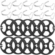 NOLITOY Car Seat Cover Accessories Kit 10pcs Plastic Hinges Disks 10pcs Metal Hooks Clips by Back Seat Anchor Cover for Easy Fixing