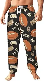 [Generic] Men's Sweatpants, Retro Football and Game Icons-6, Polyester Joggers, Sweatpants Jogging Pants for Workout Running