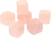 6 pcs Reusable Quartz Ice Cubes for Drinks Beautiful Quartz Whiskey Stones Whiskey Lovers Aesthetic Cube Shape Convenient for Home and Bars