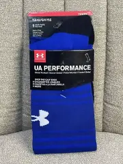 ✅ $22 Under Armour Socks Blue UA Global Soccer Over-the-Calf Logo Youth L Team