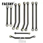 Black Coated Brass Linkage Body Links Rod Steering Links Set For 1/18 RC Crawler