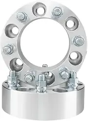 TRIBLE SIX 2pcs 6x5.5 to 6x5.5 Wheel Spacers Adapters 2inch 50mm Replacement for Chevy Silverado 1500 Tahoe Suburban GMC Tahoe Cadillac Escalade 108mm 14x1.5studs 6x139.7mm to 6x139.7mm Silver