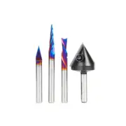 Amana Tool AMS-102 X-Carve 4-Pc CNC Router Bit Pack 1/4" Shank