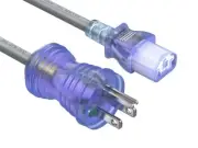 Cable Leader 10ft NEMA 5-15P to C13 Hospital Grade Power Cord 18 AWG 10A 125V