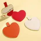 Make-up Mirror Heart Love Leather Multicolor Modern Free Stand Small Portable