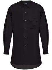 [Yohji Yamamoto] layered-collar shirt 3 Black