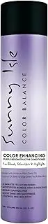 Sunny Isle Color Enhancing Purple Reconstructive Conditioner 10.1oz | For Blonde, Silver, Platinum, Gray Hair & Highlights